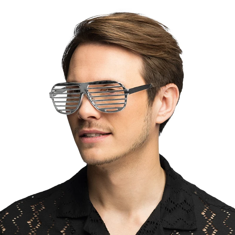 Futuristische Partybril Zilver