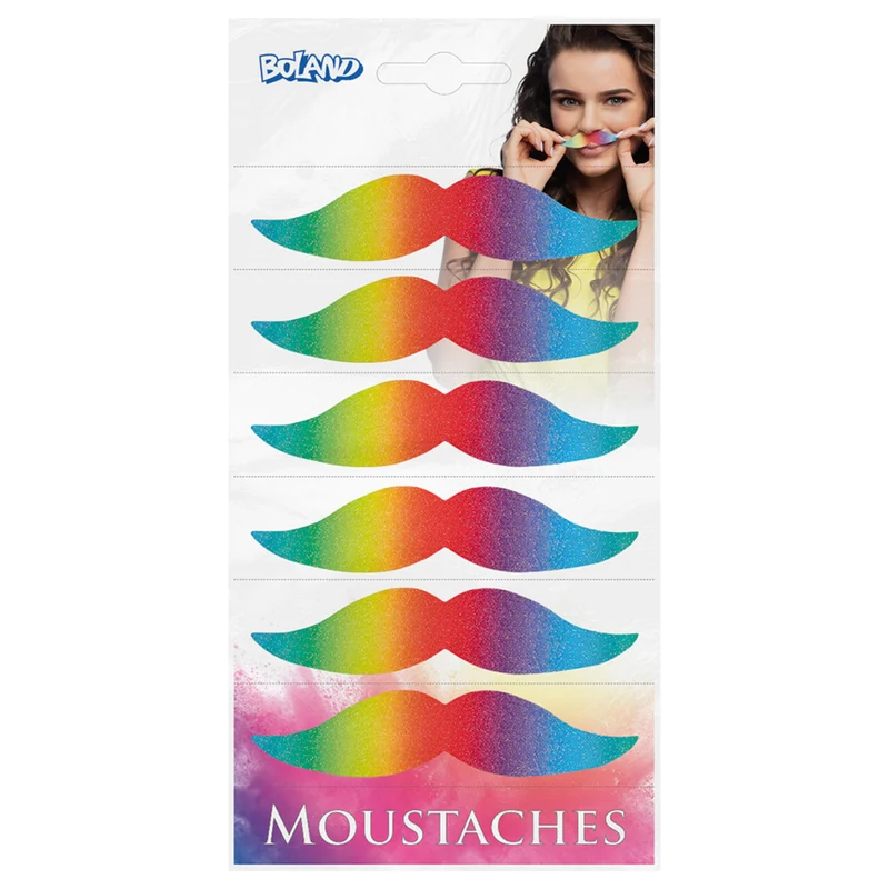 6x Magische Regenboog Snor