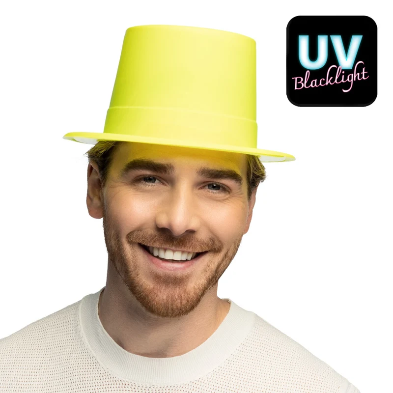 Hoed Show Topper Neon Geel