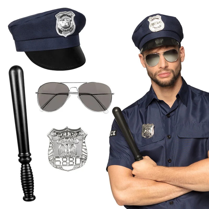 Stoere Politie Accessoire Set 4delig