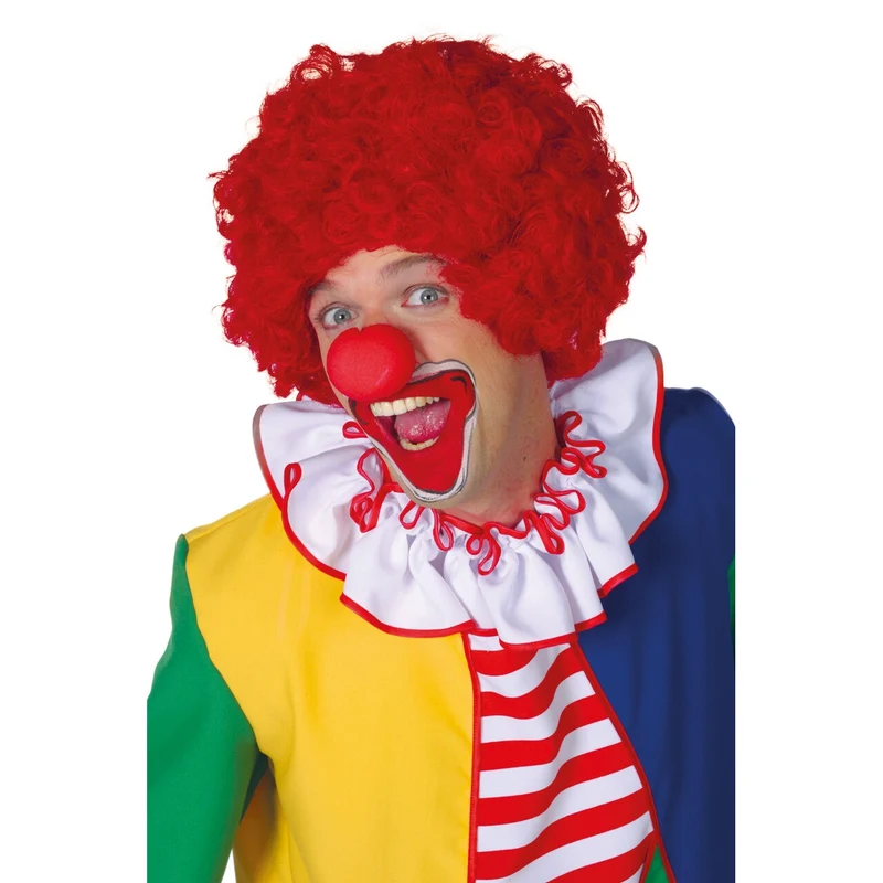 Super Hair Krullenpruik Clown Rood