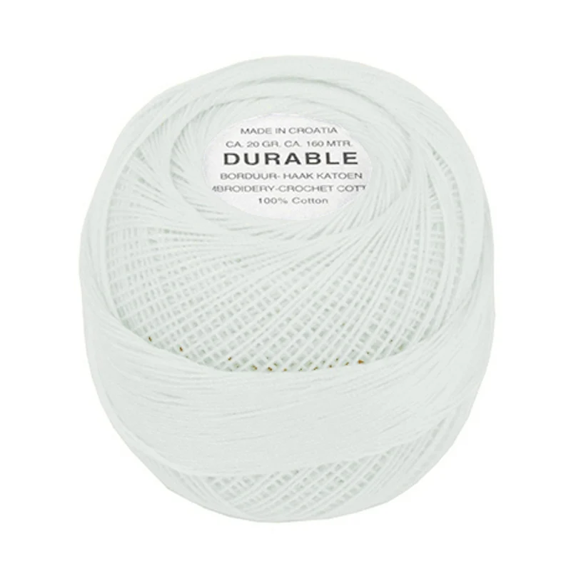 Durable borduur-/haakkatoen - 20 gram - wit