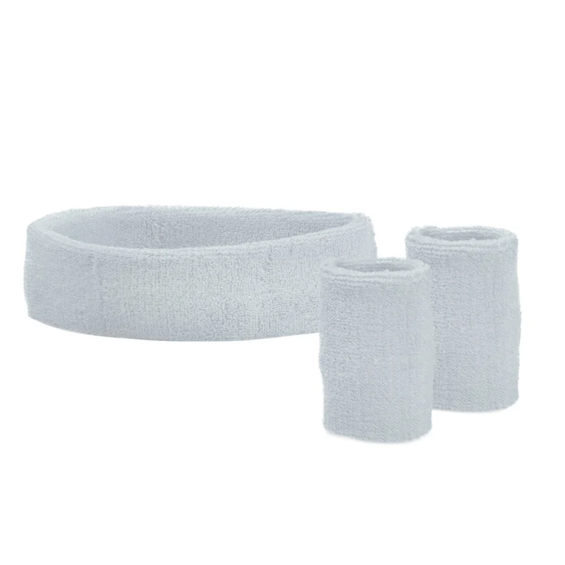 Sport Je Gek Zweetband Set Memphis Wit