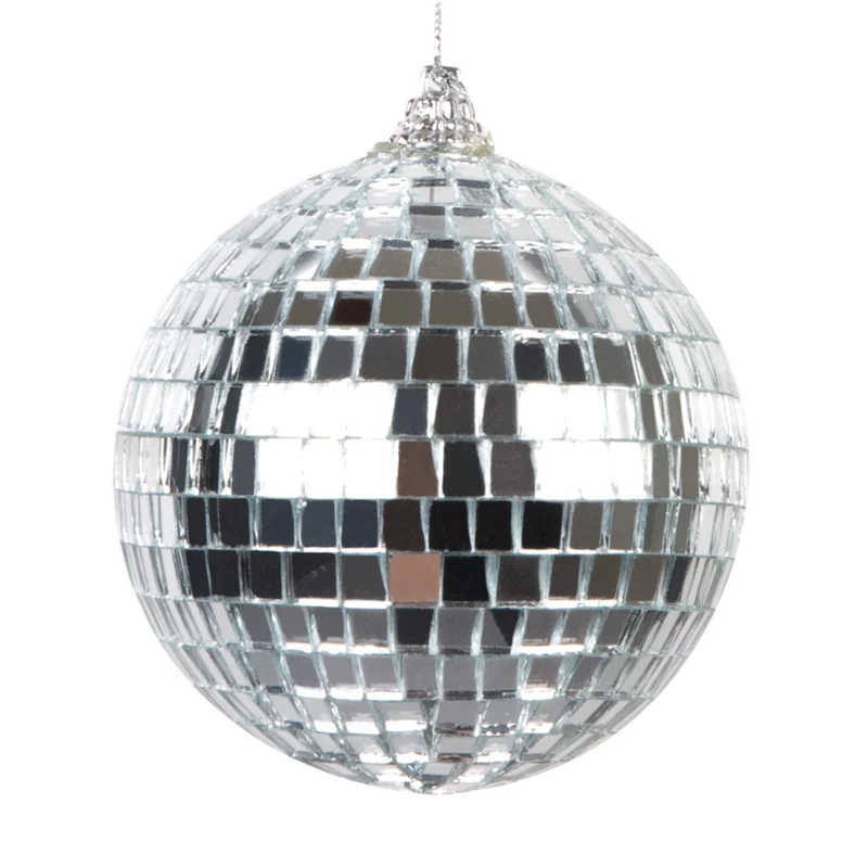 Set 6 Discoballen Zilver (Ø 8 Cm)