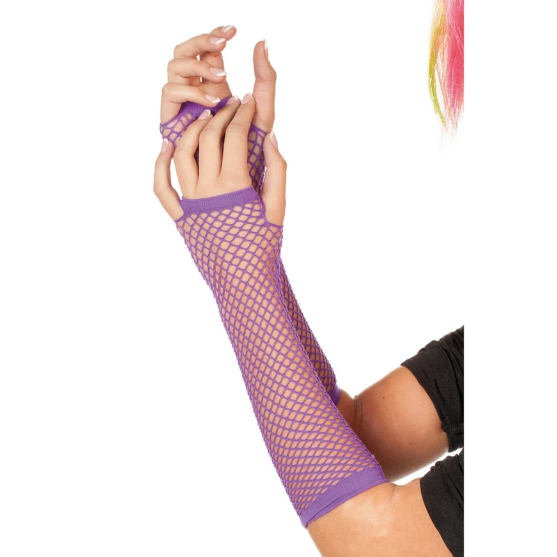Vingerloze Handschoenen Visnet Paars