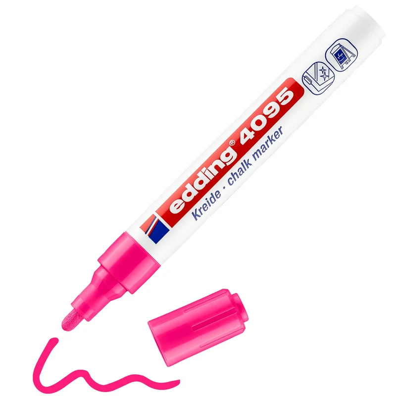 edding 4095 chalk marker - 2 tot 3 mm - neon roze