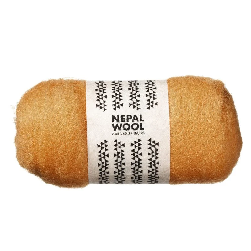 Nepal Wool lamswol - 50 gram - zonnig geel
