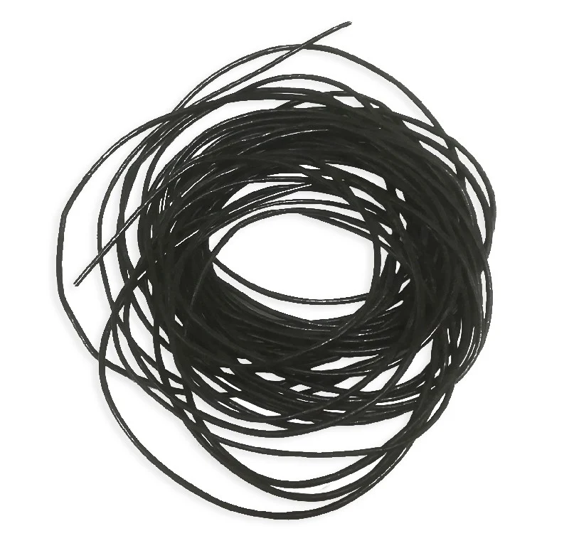 leren koord 1 mm - 4,5 meter zwart
