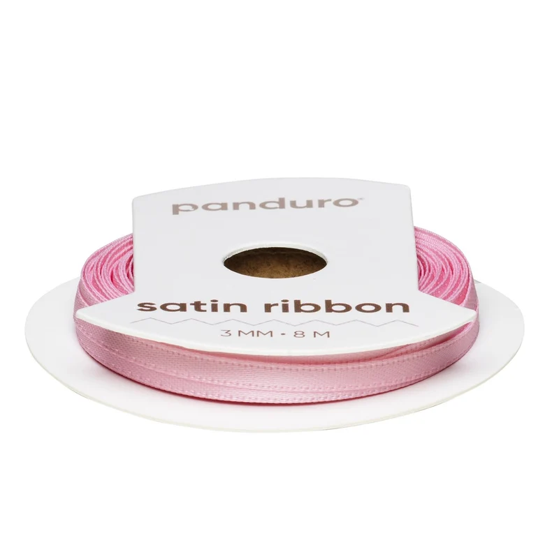 Satijnlint - 3 mm - roze