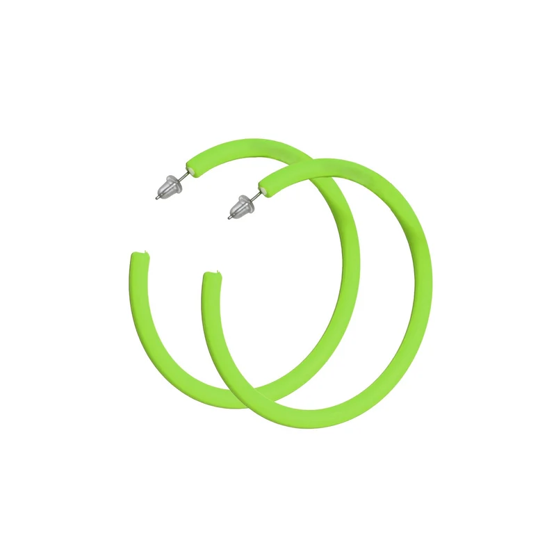 Oorringen Neon Disco Green