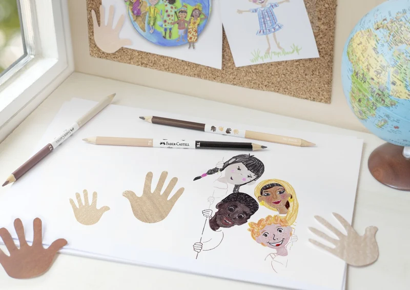Faber-Castell Children of the World kleurpotloden - 3 stuks - huidstinten