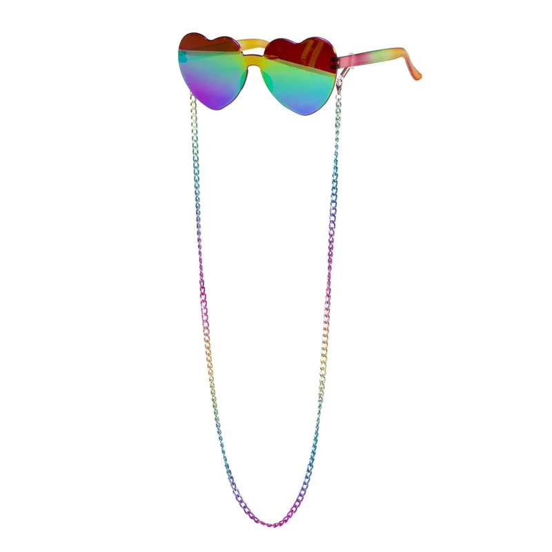 Loving Rainbows Bril Met Ketting