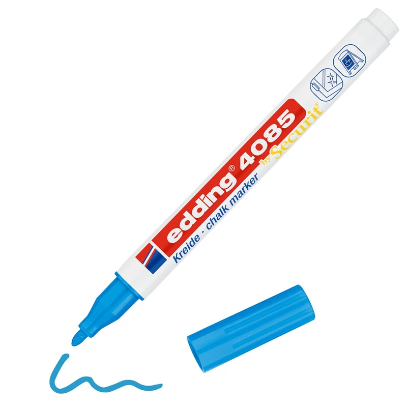 edding 4085 chalk marker - 1 tot 2 mm - lichtblauw