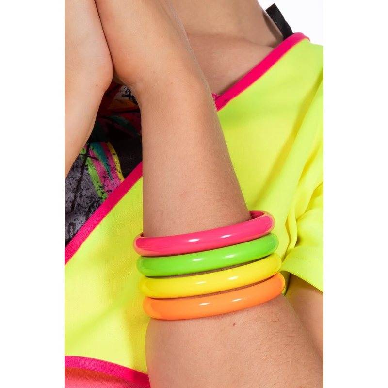 Set Armbanden Neon (4Stuks)