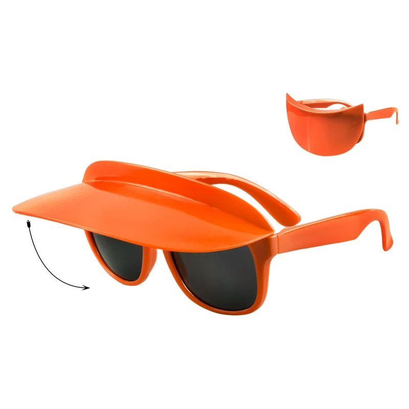 Bril Met Zonneklep Oranje