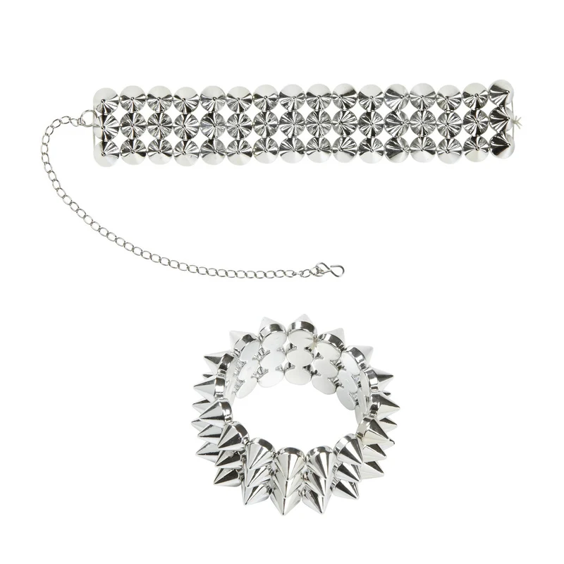 Metal Choker En Armband Spijkers