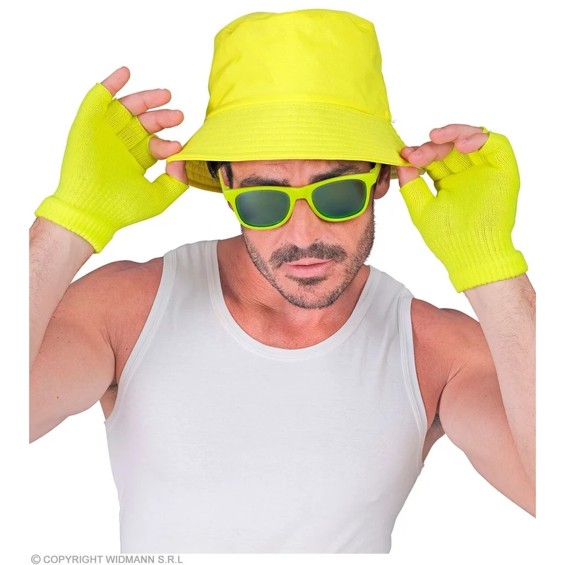 Vingerloze Handschoenen Neon Geel Handig Warm