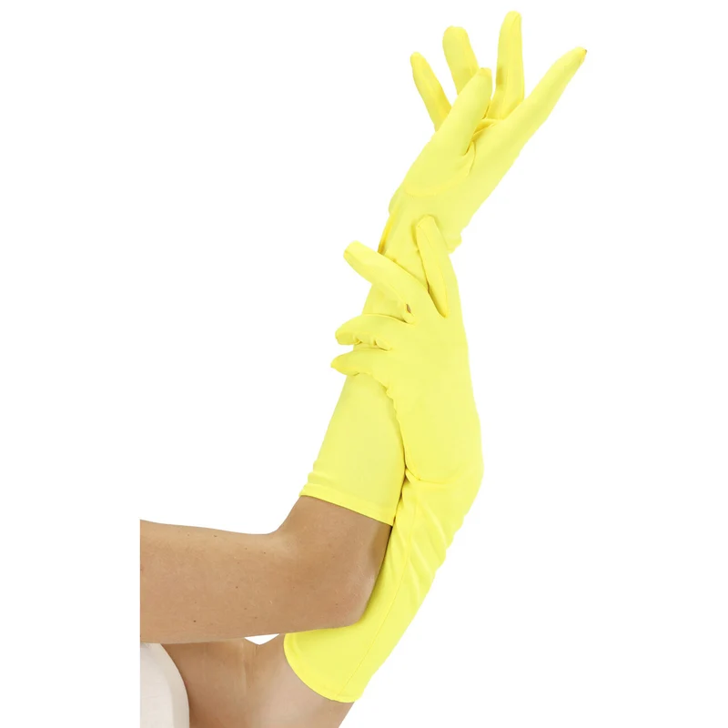 Handschoen Lang Neon, Geel