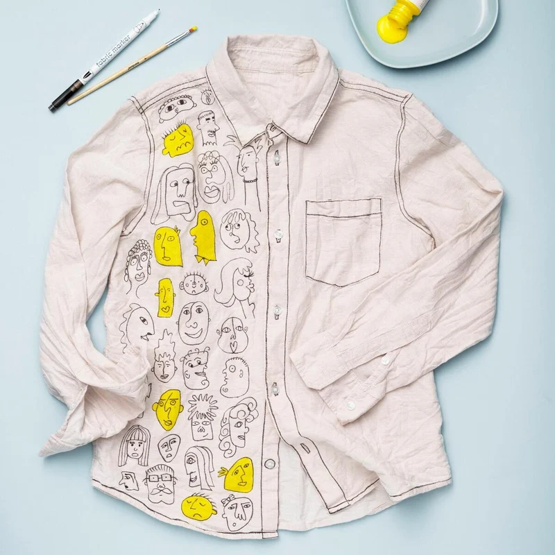 een blouse met 2D effect