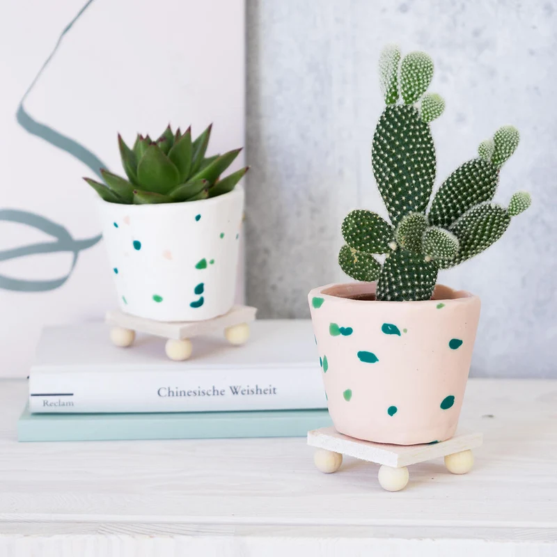 terrazzo FIMO plantenpotjes