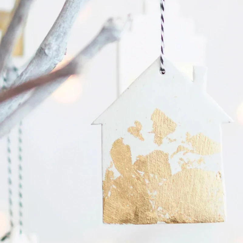 FIMO hanger met bladgoud