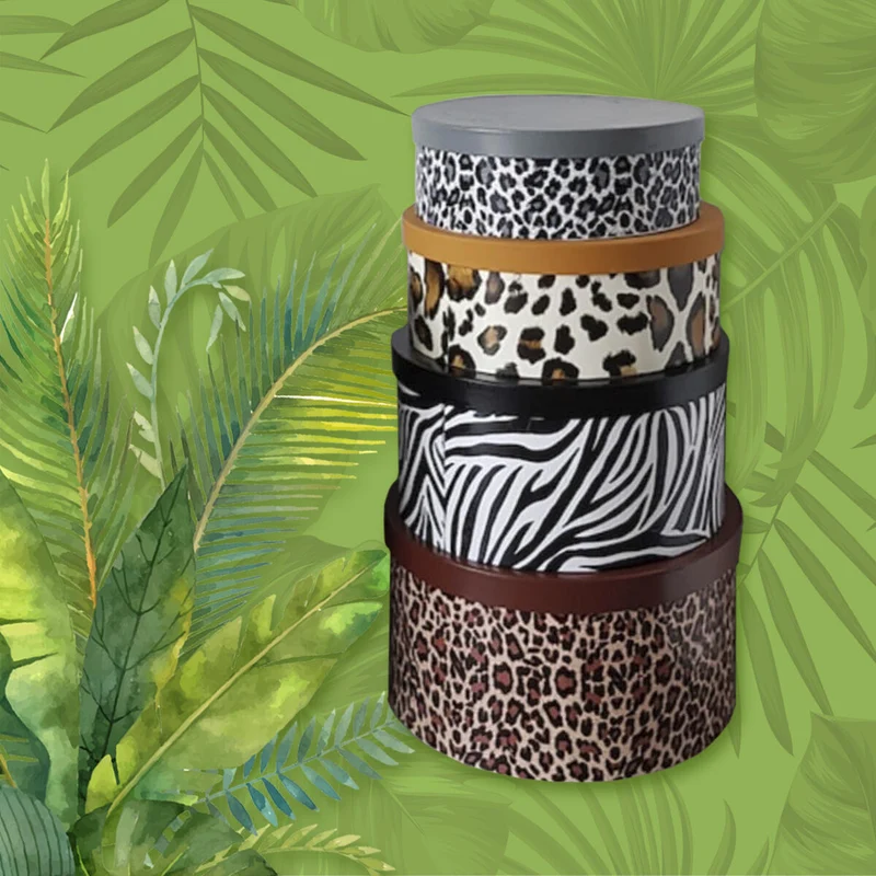 opbergdozen met dierenprint