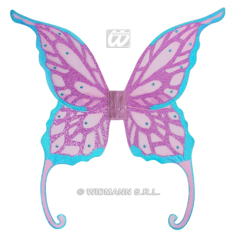 Fantasie Glitter Vleugels Met Gemsteentjes, Jumbo