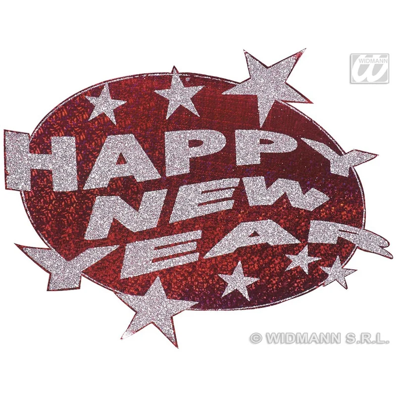 Happy New Year Laserdecoratie Rood