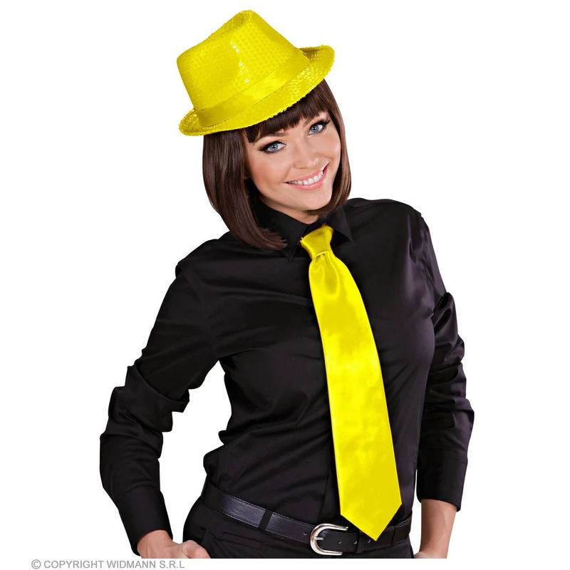 Glimmende Funky Neon Gele Stropdas