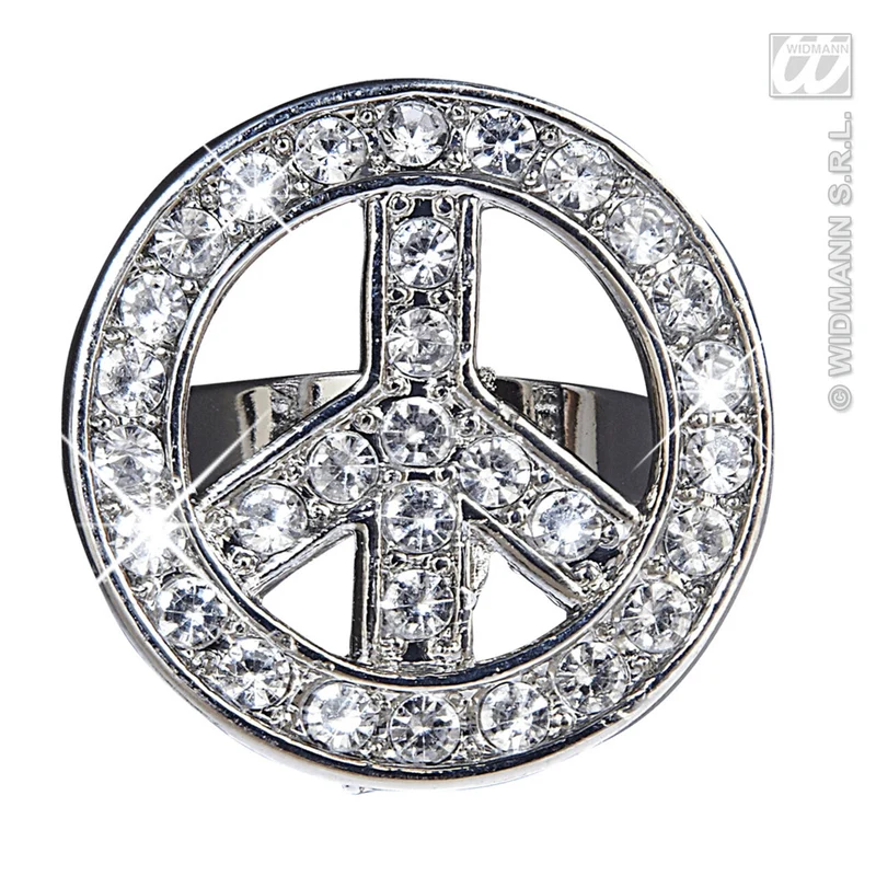 Peace And Love Ring Strass