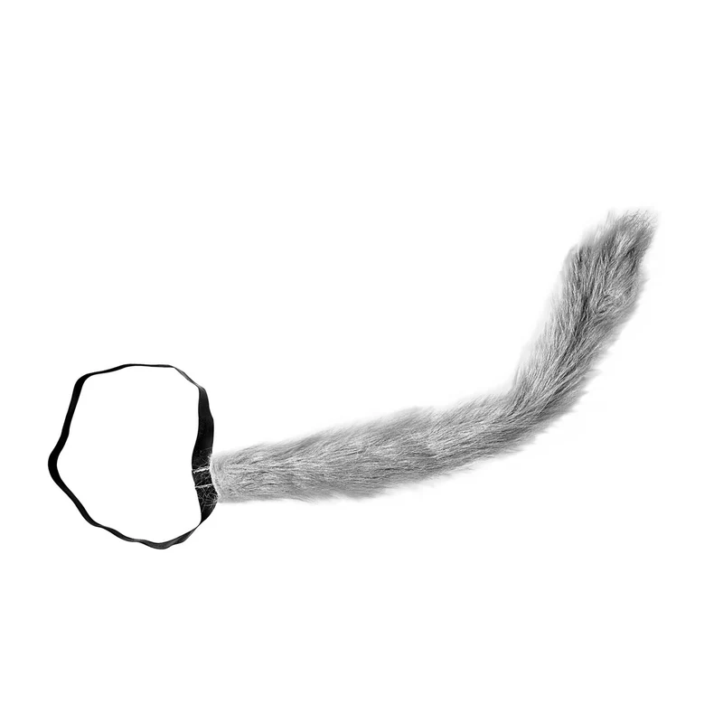 Pluche Staart Grijs