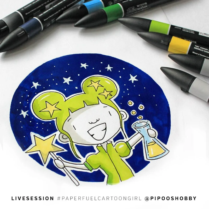 Paperfuel cartoon girl