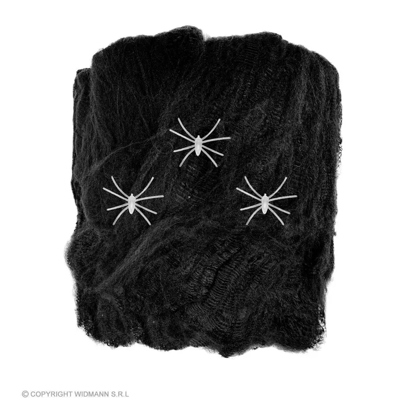 Spinnenweb Met 3 Glow In Te Dark Spinnen 50 Gram