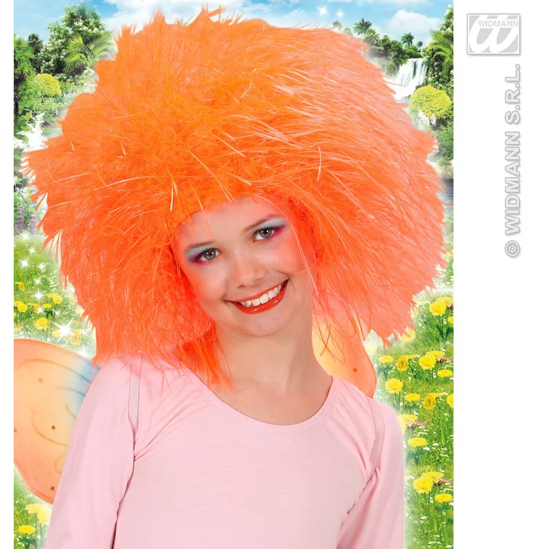Pruik, Fee Kind Neon, Oranje