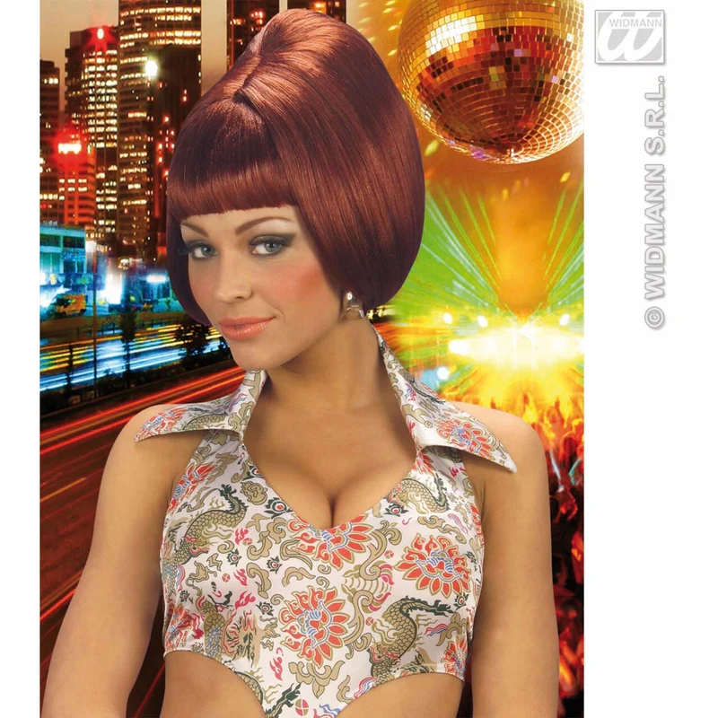 Pruik, Party Girl 70s Bruin