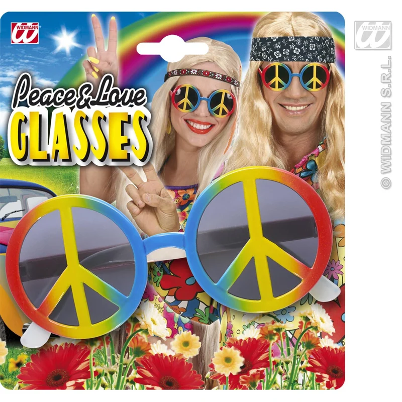 Bril, Love And Peace Multi Kleuren