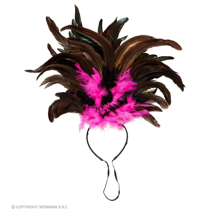 Hoofdband Met Veren Fortaleza Zomer Carnaval Roze
