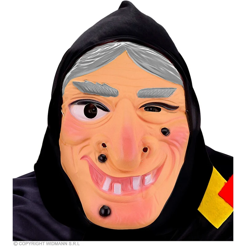 Ouwe Heks Zwartwrat Masker Met Hoofddoek