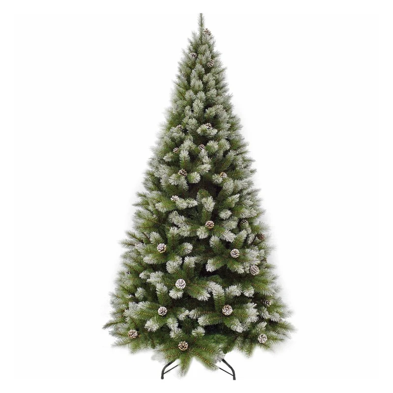 Triumph Tree Pittsburgh Kerstboom - Kerstversiering met Dennenappels en Witte Bevroren Takpunten - Kunstboom met Realistische Groene Naaldjes - H185 x