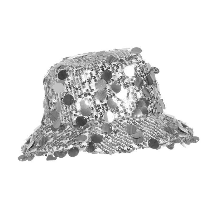 Bucket Hoed Zilver Met Pailletten