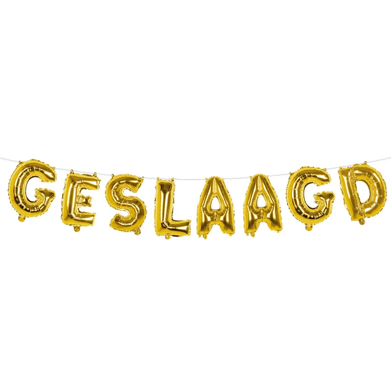 Folieballonslinger Geslaagd Goud