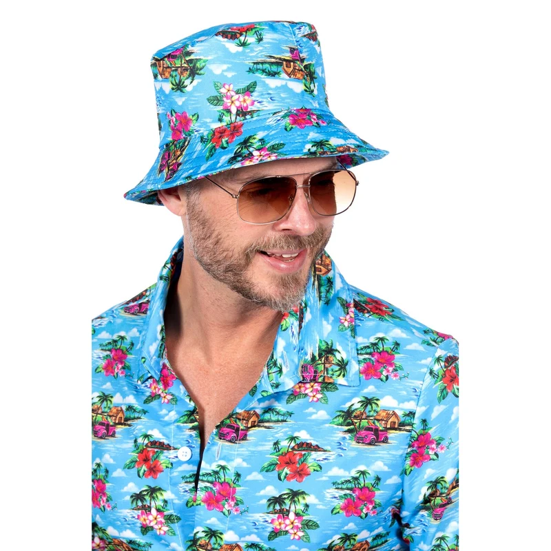 Vissershoedje Aloha Blauw
