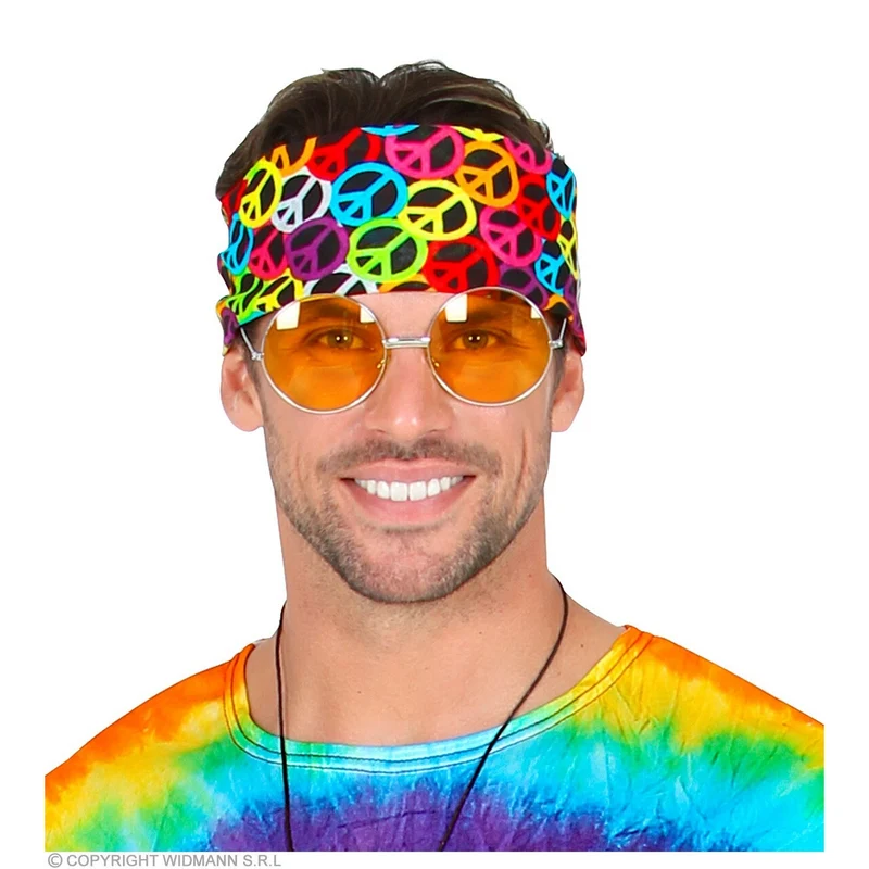 Bandana Happy Hippie Peace 55 X 55 Centimeter