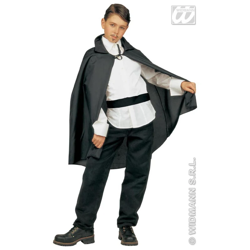 Zwarte Cape Kind 90 Centimeter