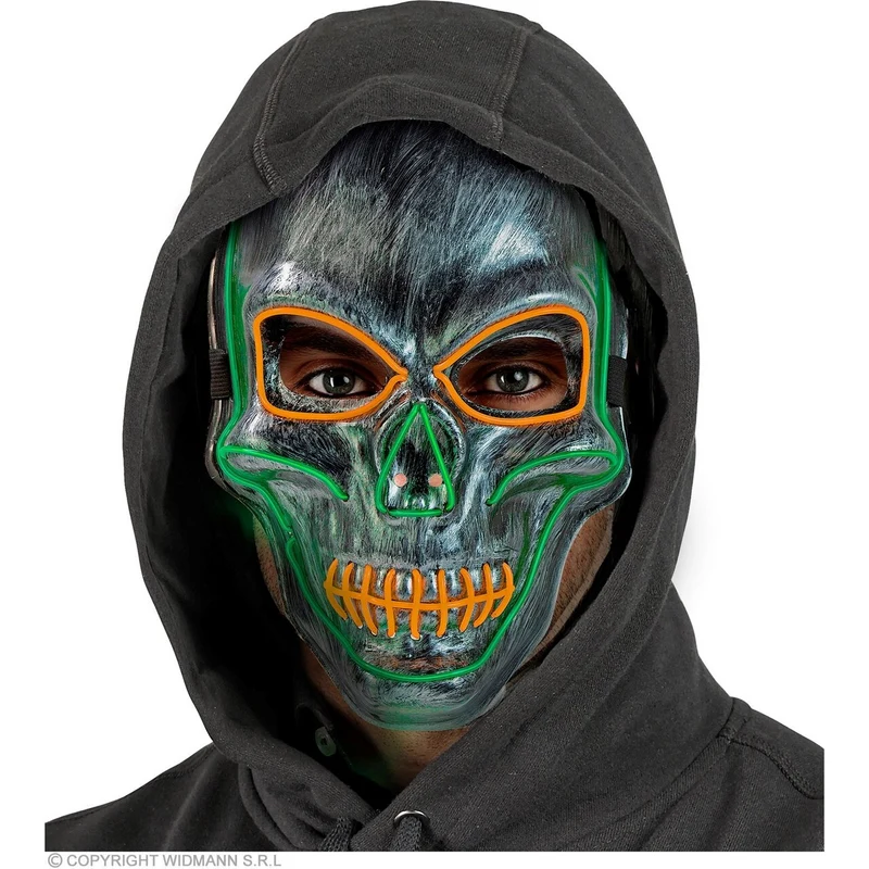 Schedel Masker Met Gekleurd Licht