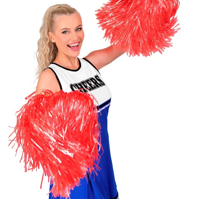 Cheerleader Pom Pom Rood 1 Stuk