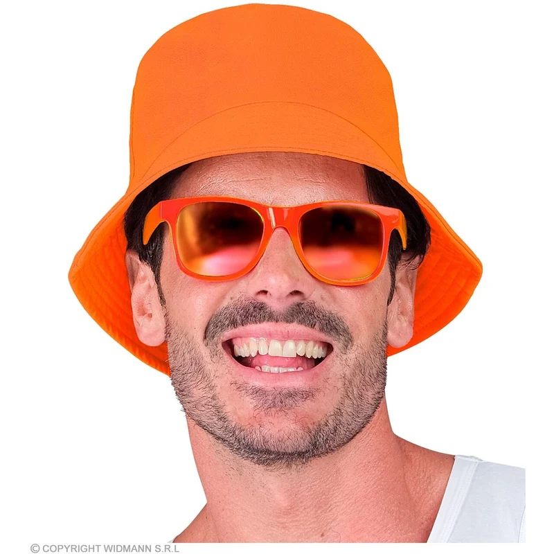 Bucket Hat Neon Oranje Pop Festival