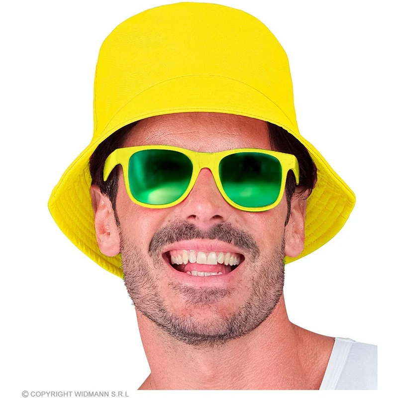 Bucket Hat Neon Geel Pop Festival