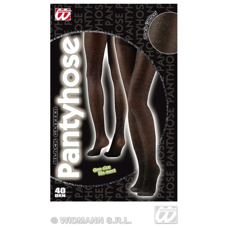 Panty 40den, Glitter Zwart