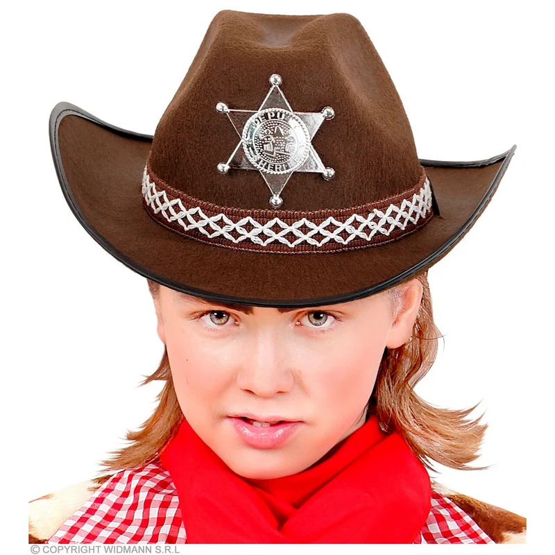 Cowboyhoed Bruin Met Sheriff Ster Kind